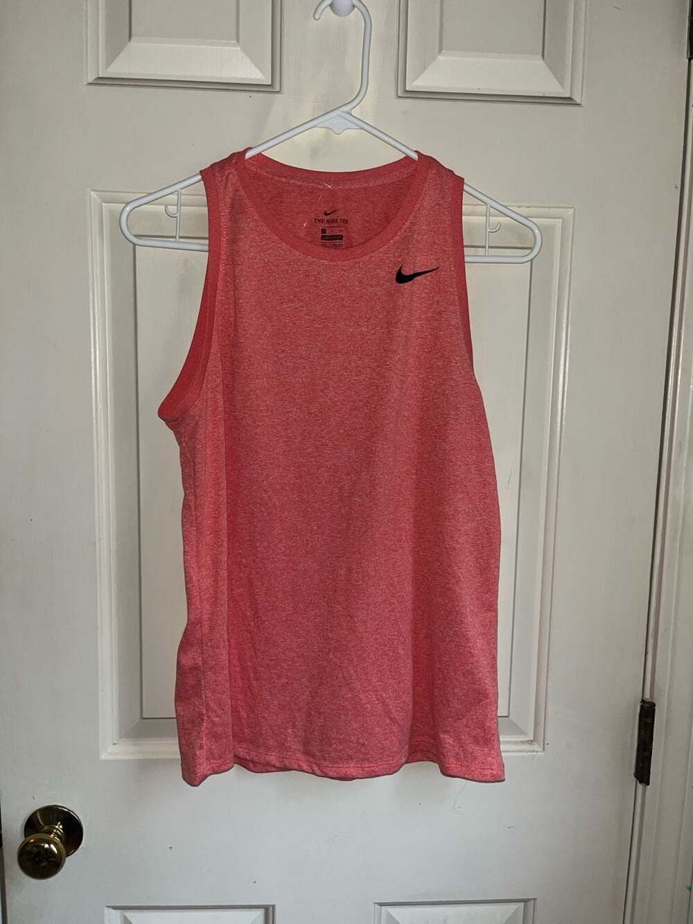 Nike Dri-FIT Heathered Red Sleeveless Training Tank Top Size S